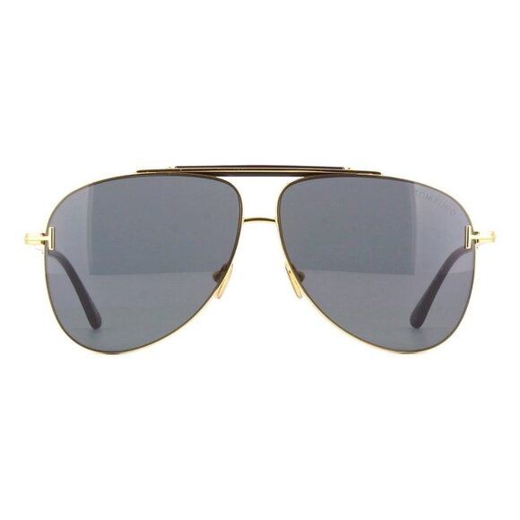 New TOM FORD Brady Gold Aviator FT1018/S 30A Sunglasses Women - Picture 2 of 4